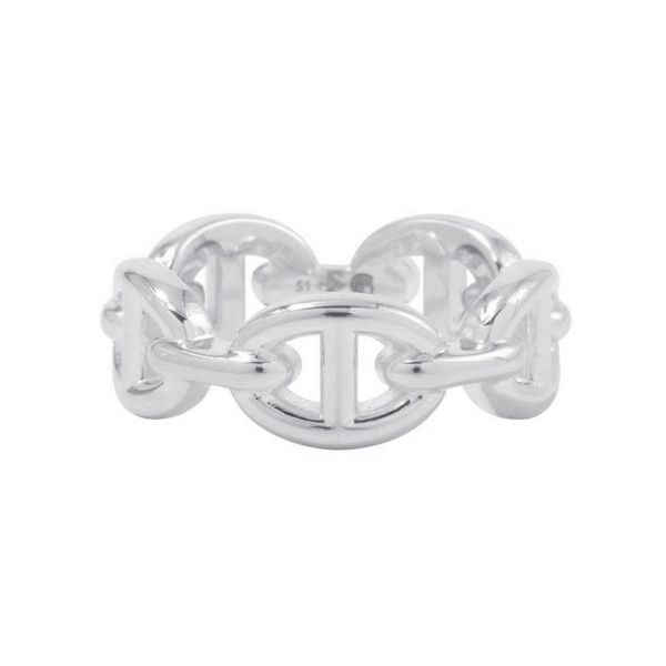 エルメス リング シェーヌダンクル アンシェネPM Enchainee SV925シルバーリングサイズ51 HERMES ジュエリー