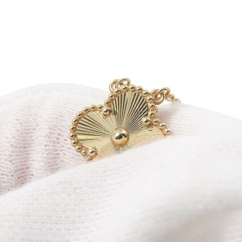 ヴァンクリーフ&アーペル ネックレス ヴィンテージ アルハンブラ ペンダント ギヨシェ K18YGイエローゴールド VCARP4KL00