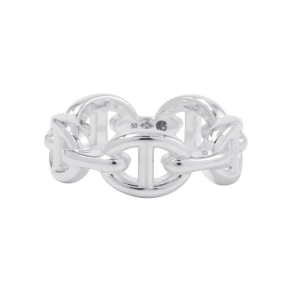 エルメス リング シェーヌダンクル アンシェネPM Enchainee SV925シルバー リングサイズ50  HERMES ジュエリー