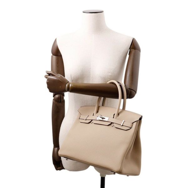 エルメス バーキン30 トレンチ/シルバー金具 トゴ K刻印 HERMES Birkin ハンドバッグ