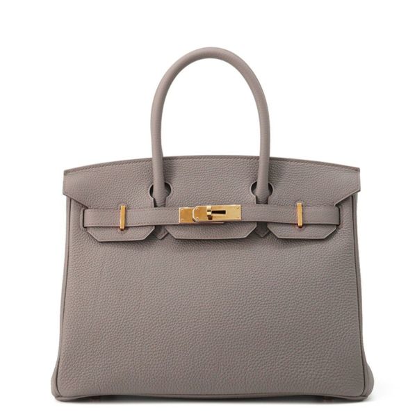エルメス バーキン30 エタン/ピンクゴールド金具 トゴ Y刻印 HERMES Birkin ハンドバッグ