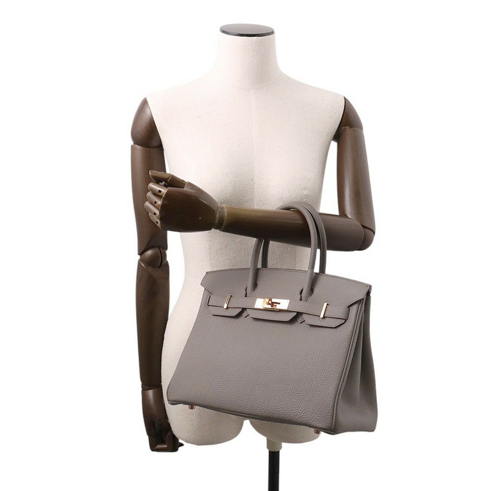 エルメス バーキン30 エタン/ピンクゴールド金具 トゴ Y刻印 HERMES Birkin ハンドバッグ