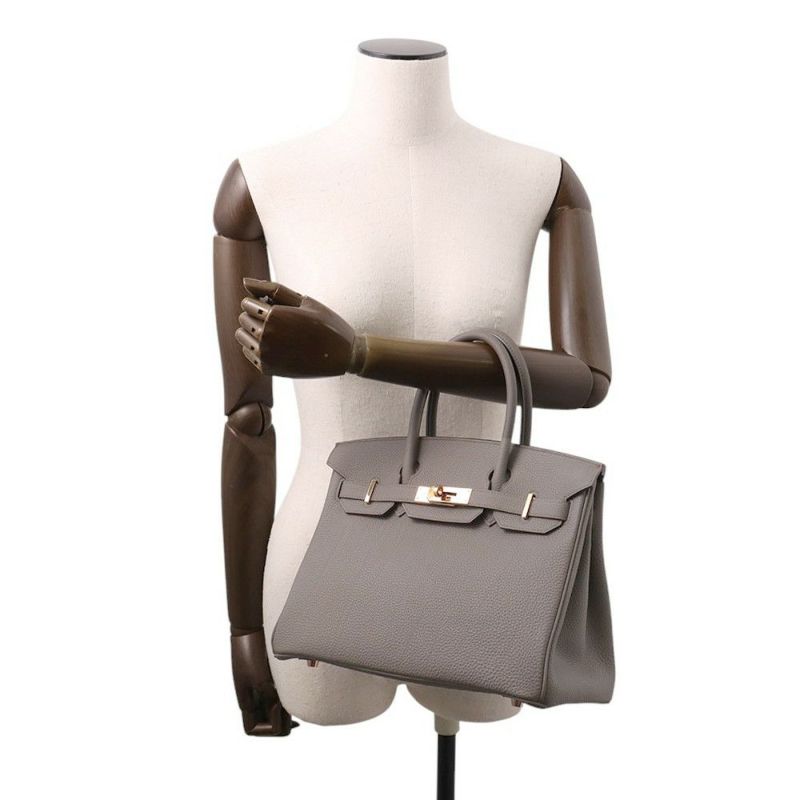 エルメス バーキン30 エタン/ピンクゴールド金具 トゴ Y刻印 HERMES Birkin ハンドバッグ