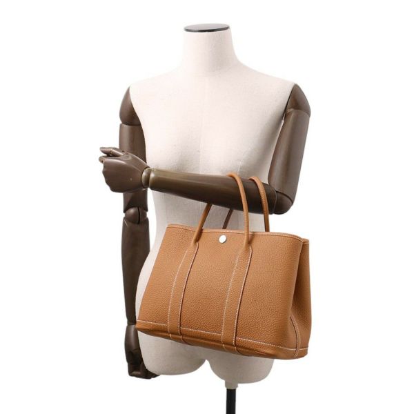 エルメス トートバッグ ガーデンパーティTPM ゴールド/シルバー金具 ネゴンダ K刻印