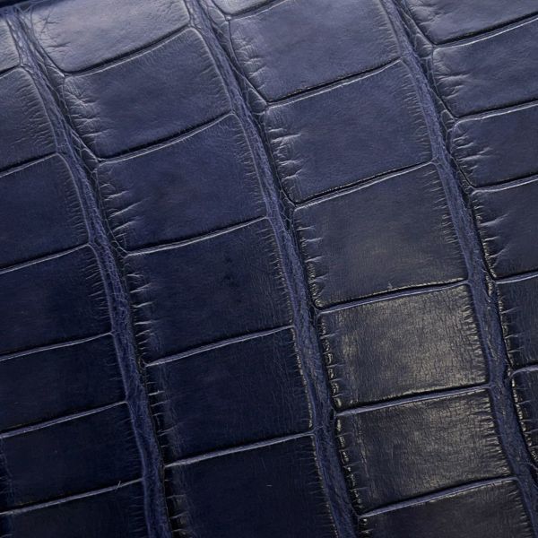 エルメス バーキン25 ブルーインディゴ/ゴールド金具 アリゲーターマット Y刻印 HERMES Birkin ハンドバッグ