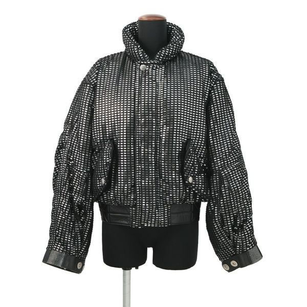 ルイヴィトン ジャケット ショートジップアップ ジャンパー レディースサイズ34 黒 ブラック