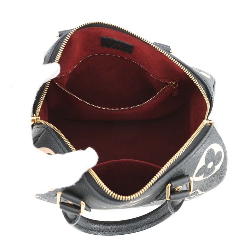 ルイヴィトン ハンドバッグ バイカラーモノグラム・アンプラント スピーディ・バンドリエール 25 M58947 2way ショルダー 黒 ブラック