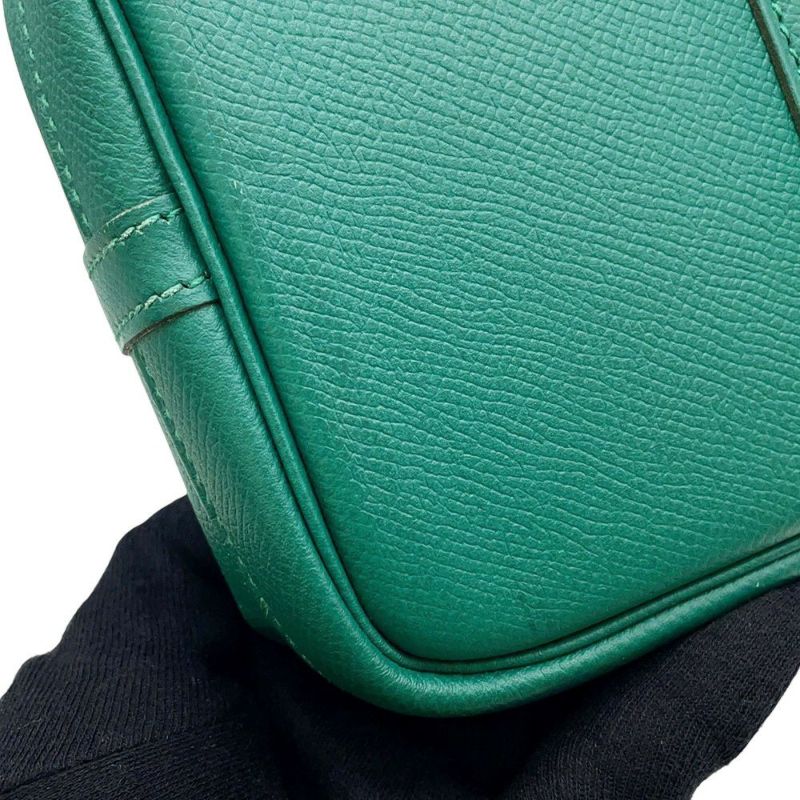 エルメス トートバッグ ガーデンパーティTPM ヴェールジェイド/シルバー金具 エプソン C刻印