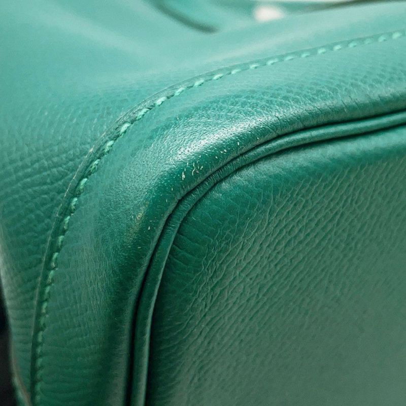 エルメス トートバッグ ガーデンパーティTPM ヴェールジェイド/シルバー金具 エプソン C刻印