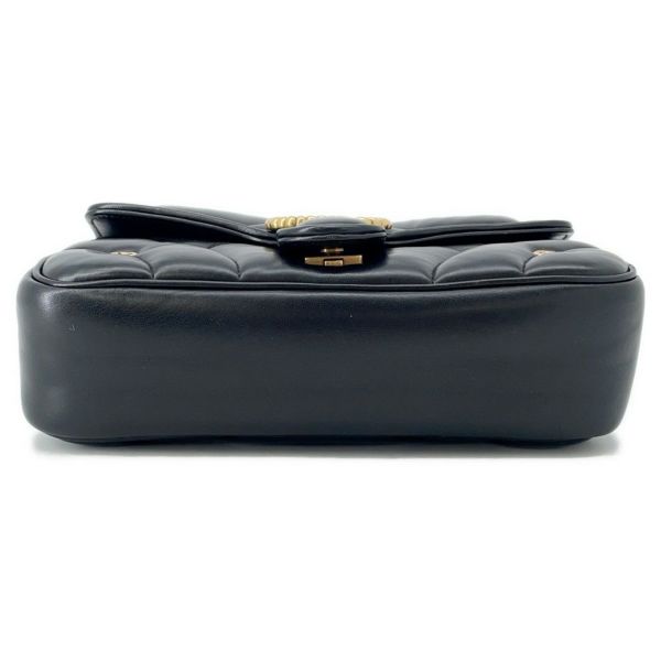 グッチ チェーンショルダーバッグ GGマーモント キルティング レザー 443497 GUCCI 黒