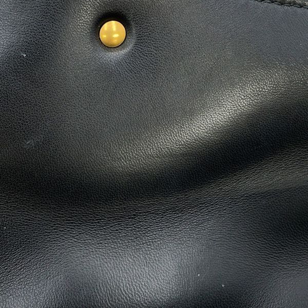 グッチ チェーンショルダーバッグ GGマーモント キルティング レザー 443497 GUCCI 黒