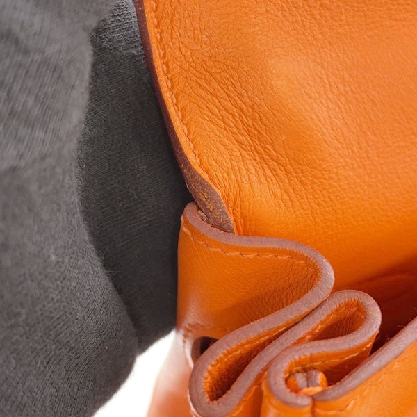 エルメス ハンドバッグ ケリー35 内縫い オレンジ/シルバー金具 スイフト □I刻印 2wayショルダー