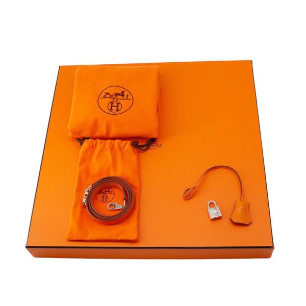 エルメス ハンドバッグ ケリー35 内縫い オレンジ/シルバー金具 スイフト □I刻印 2wayショルダー