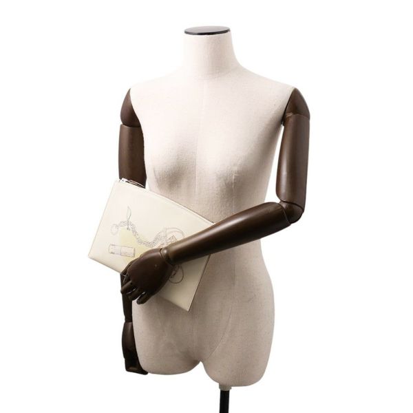 エルメス クラッチバッグ ヴィド・トン・サック PM インアンドアウト ナタ/シルバー金具 スイフト U刻印