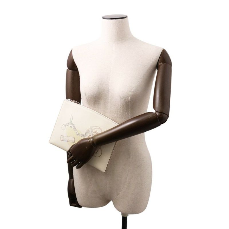 エルメス クラッチバッグ ヴィド・トン・サック PM インアンドアウト ナタ/シルバー金具 スイフト U刻印