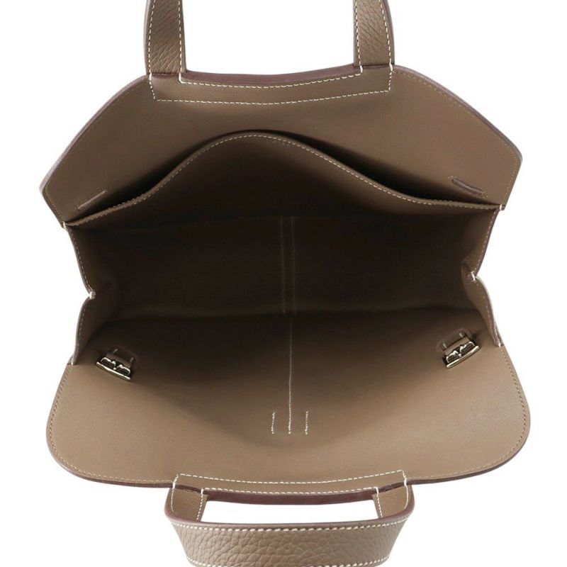 エルメス ハンドバッグ アルザン31 エトゥープ/シルバー金具 トリヨンクレマンス B刻印 2wayショルダー