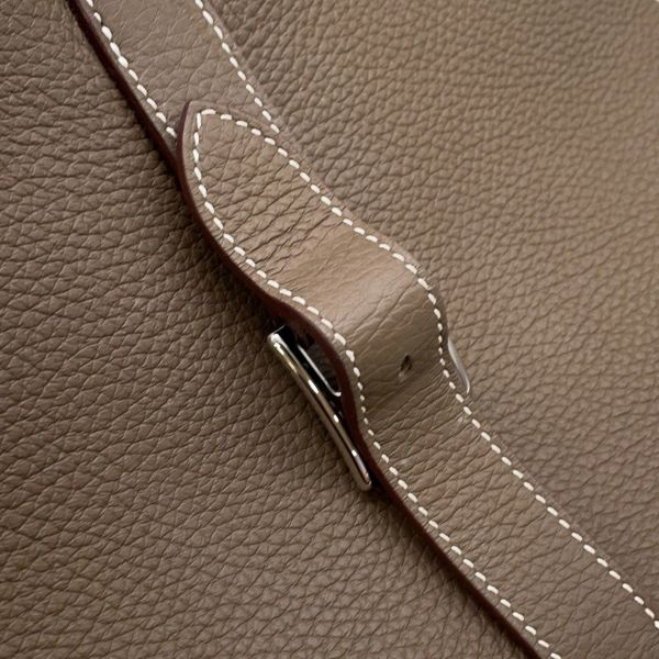 エルメス ハンドバッグ アルザン31 エトゥープ/シルバー金具 トリヨンクレマンス B刻印 2wayショルダー