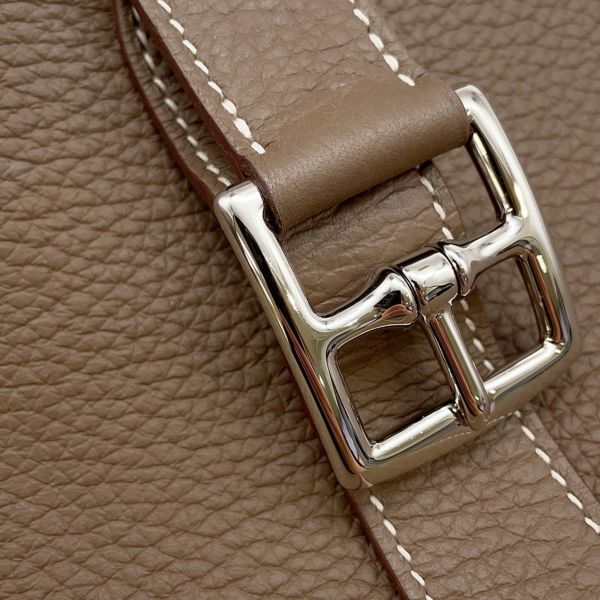 エルメス ハンドバッグ アルザン31 エトゥープ/シルバー金具 トリヨンクレマンス B刻印 2wayショルダー