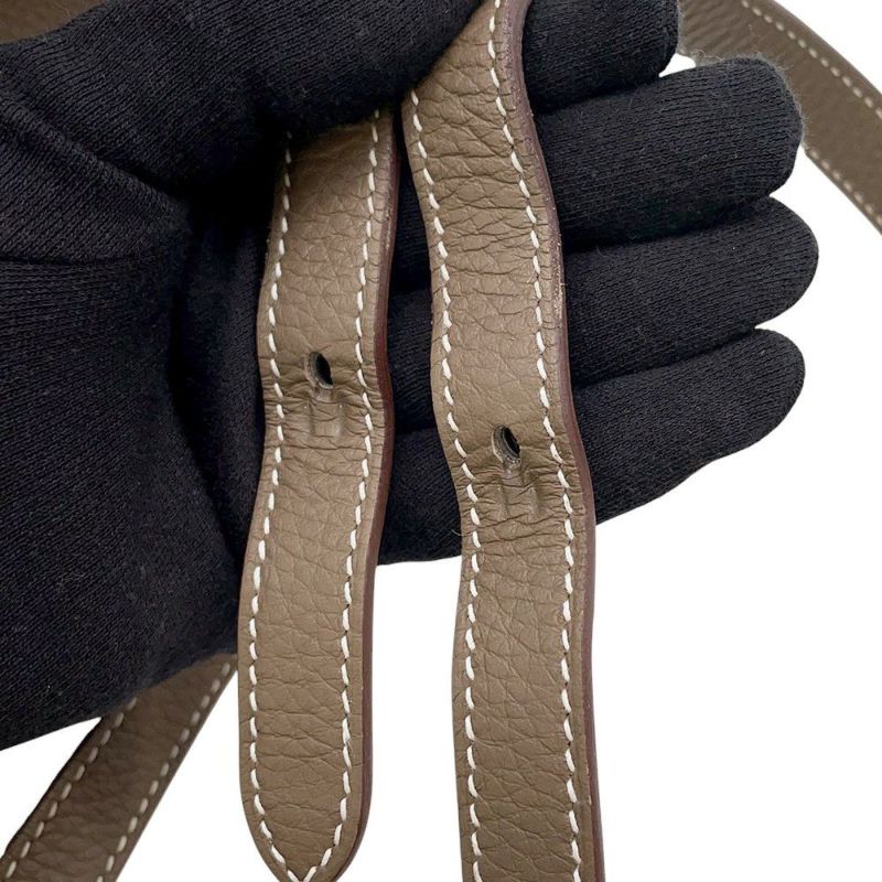 エルメス ハンドバッグ アルザン31 エトゥープ/シルバー金具 トリヨンクレマンス B刻印 2wayショルダー