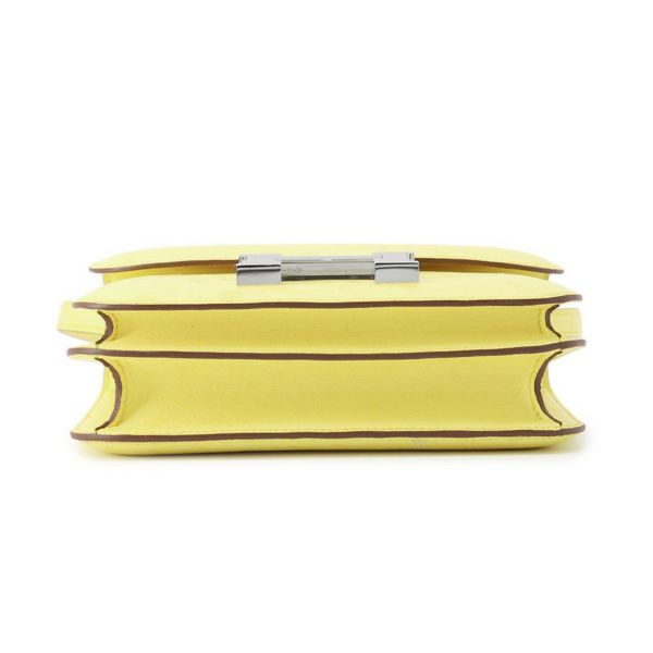 エルメス ミニ コンスタンス3 ミロワール リモンチェッロ/シルバー金具 オーストリッチ W刻印