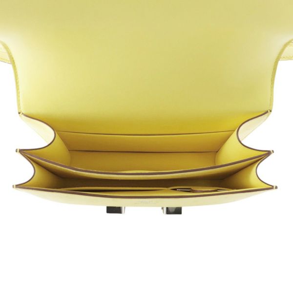 エルメス ミニ コンスタンス3 ミロワール リモンチェッロ/シルバー金具 オーストリッチ W刻印