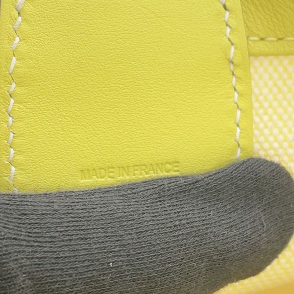 エルメス スティープル25 ライム/シルバー金具 トワルアッシュ/スイフト B刻印 HERMES バッグ