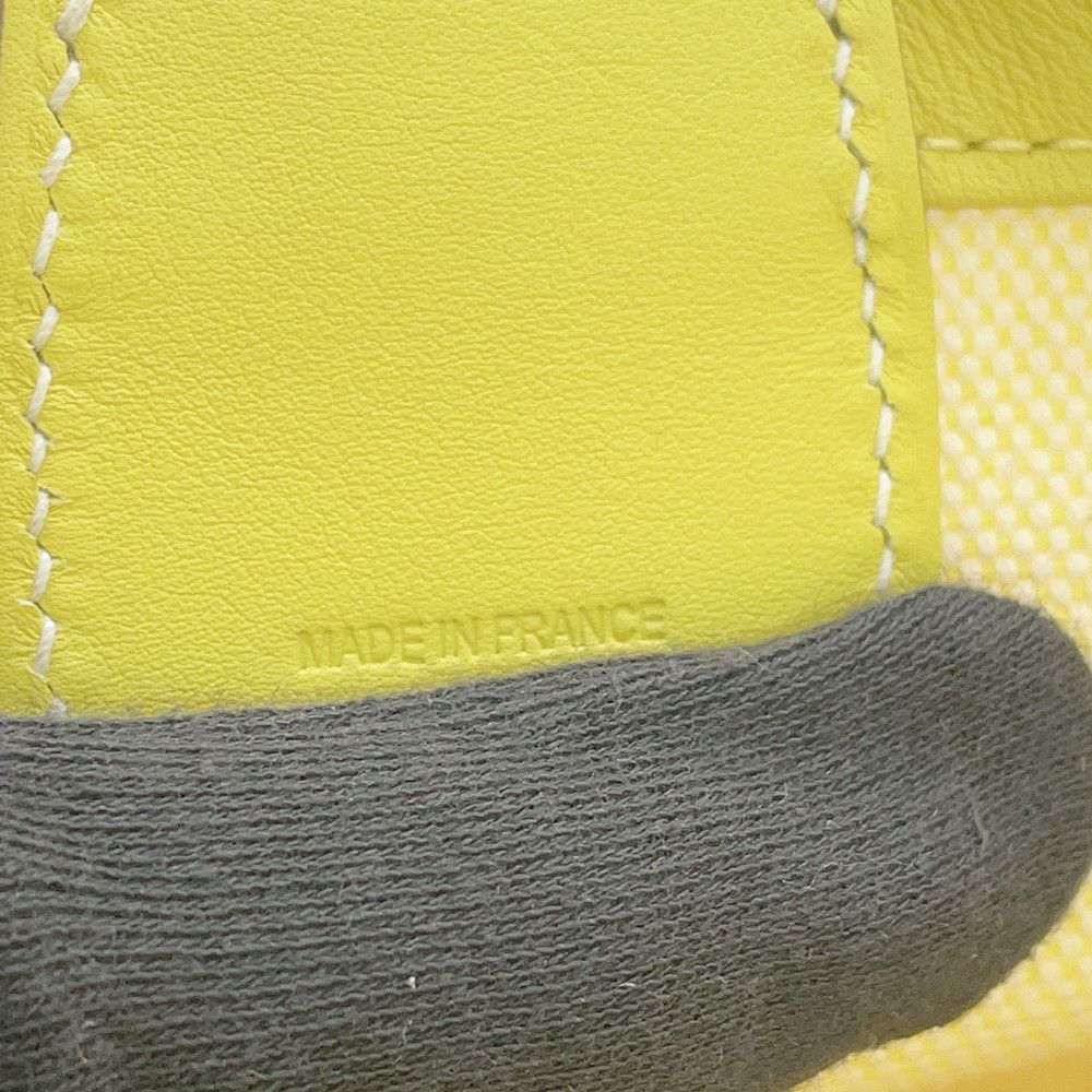 エルメス スティープル25 ライム/シルバー金具 トワルアッシュ/スイフト B刻印 HERMES バッグ