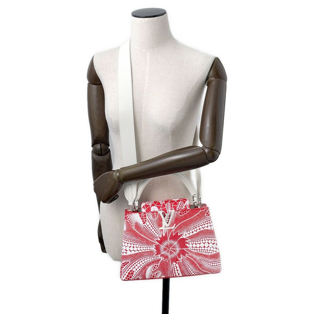 ルイヴィトン ハンドバッグ トリヨンレザー  LV×YK カプシーヌ BB M21637 2way 草間弥生 コラボ 白