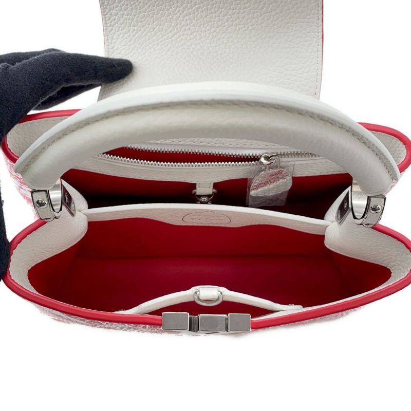 ルイヴィトン ハンドバッグ トリヨンレザー  LV×YK カプシーヌ BB M21637 2way 草間弥生 コラボ 白