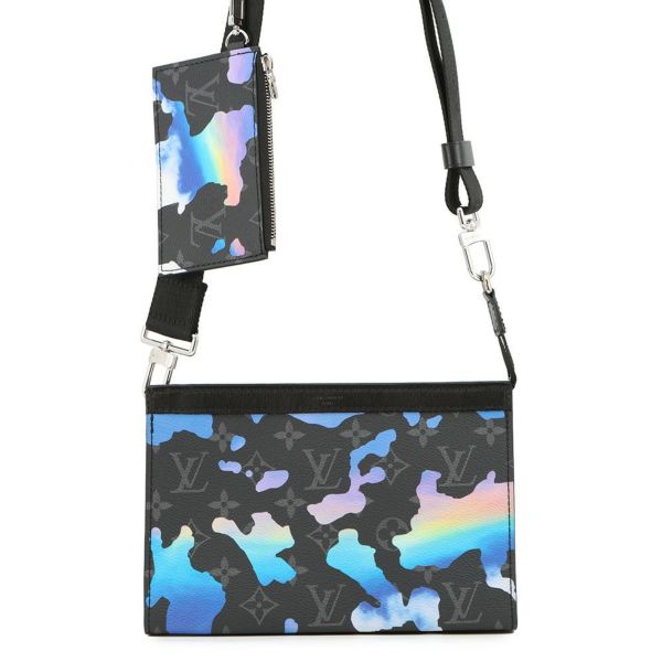 ルイヴィトン ショルダーバッグ モノグラム・エクリプス ガストン・ウエアラブル ウォレット M81753 ルーム・ウィズ・ア・ビュー 黒 ブラック