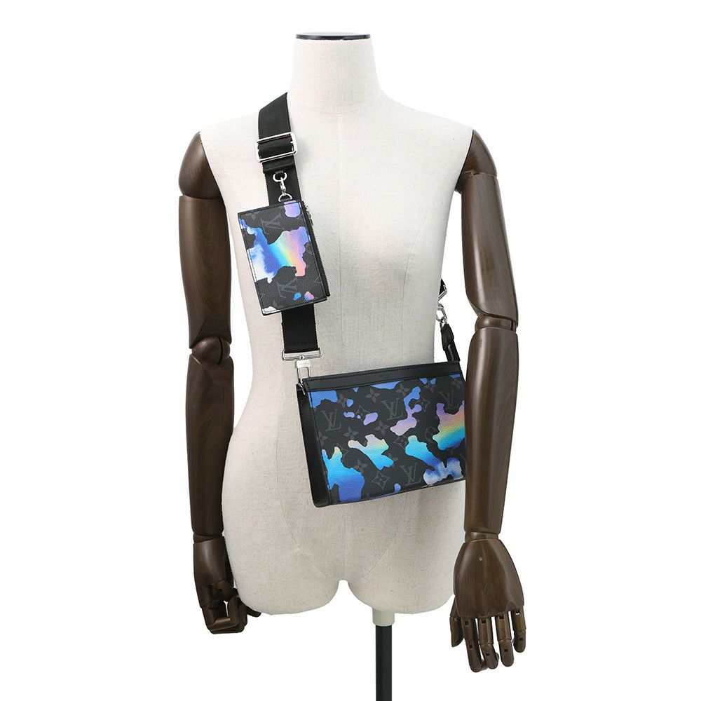 ルイヴィトン ショルダーバッグ モノグラム・エクリプス ガストン・ウエアラブル ウォレット M81753 ルーム・ウィズ・ア・ビュー 黒 ブラック