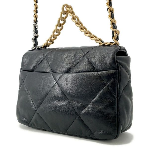 シャネル チェーンショルダーバッグ CHANEL19 フラップ ココマーク ラムスキン AS1160 CHANEL 2way 黒