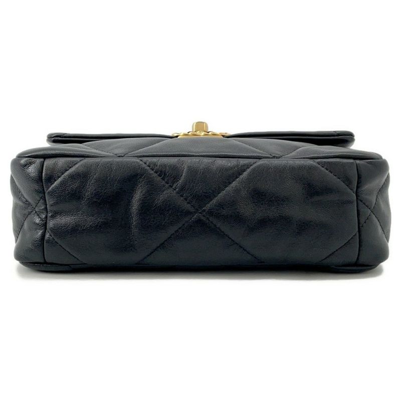 シャネル チェーンショルダーバッグ CHANEL19 フラップ ココマーク ラムスキン AS1160 CHANEL 2way 黒