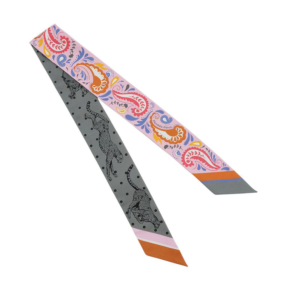 エルメス スカーフ ツイリー チーター・バンダナ Guepards Bandana HERMES シルク リボン 2024秋冬