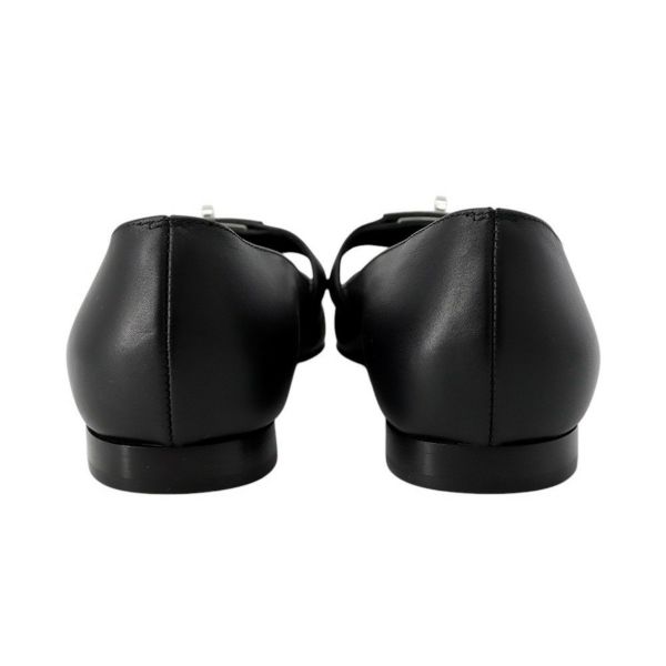 エルメス バレエシューズ ケリー レディースサイズ37 1/2 HERMES 靴 黒