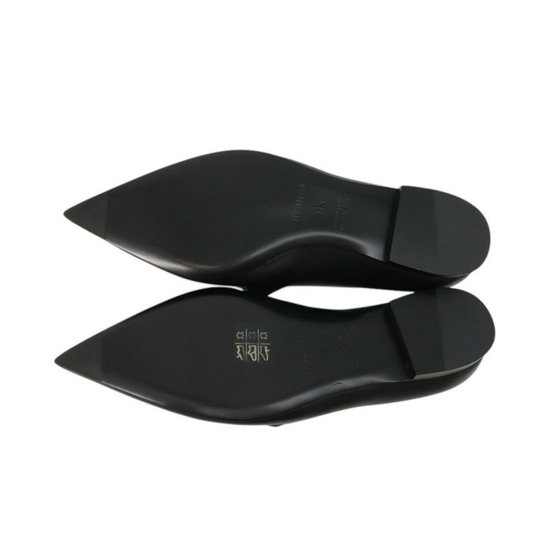 エルメス バレエシューズ ケリー レディースサイズ37 1/2 HERMES 靴 黒
