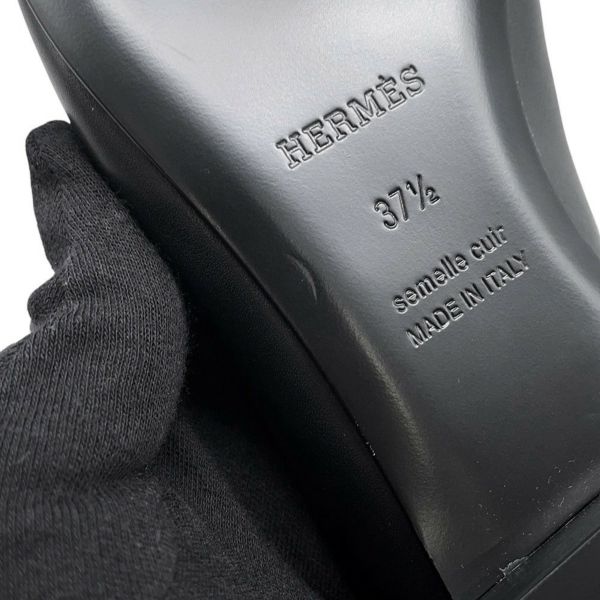 エルメス バレエシューズ ケリー レディースサイズ37 1/2 HERMES 靴 黒