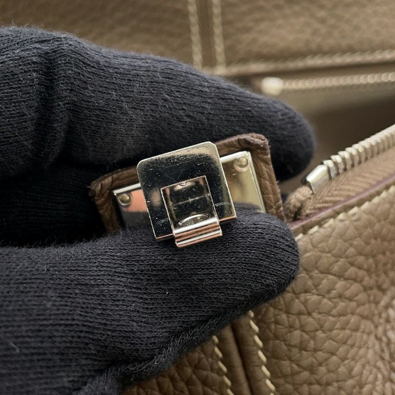 エルメス トートバッグ ヴィクトリア2 35 エトゥープ/シルバー金具 トリヨンクレマンス U刻印