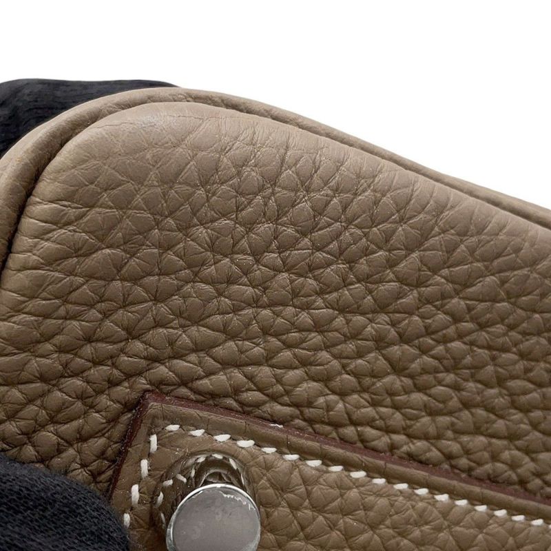 エルメス バーキン35 エトゥープ/シルバー金具 トゴ K刻印 HERMES Birkin ハンドバッグ