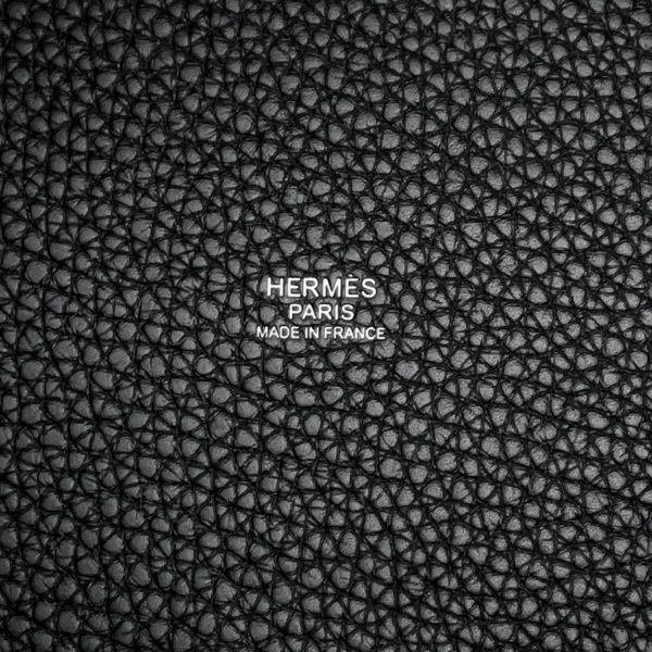 エルメス ハンドバッグ ピコタンロックMM ブラック/シルバー金具 トリヨンクレマンス K刻印 黒