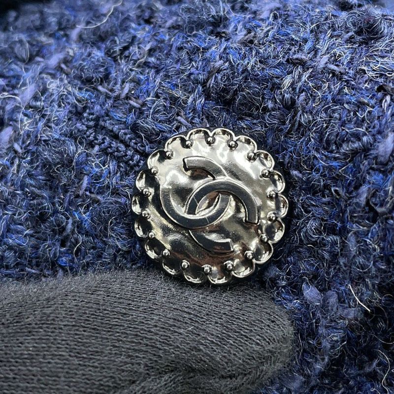 シャネル ロングコート ココマーク ツイード ウール レディースサイズ36 P73360 CHANEL アウター