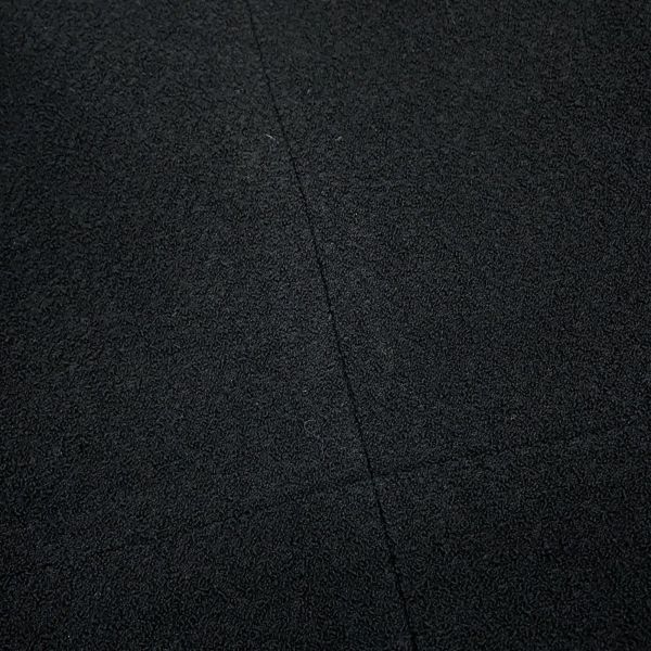 シャネル ジャケット ノーカラー カメリアボタン ウール レディースサイズ44 P52753 CHANEL アウター 黒