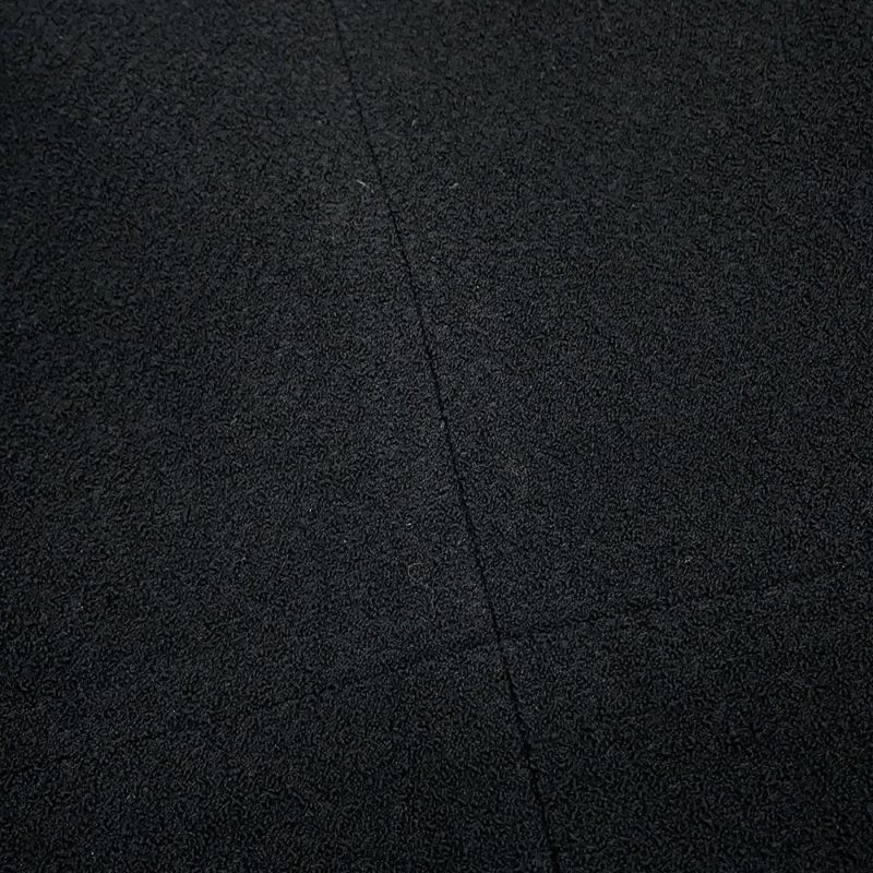 シャネル ジャケット ノーカラー カメリアボタン ウール レディースサイズ44 P52753 CHANEL アウター 黒