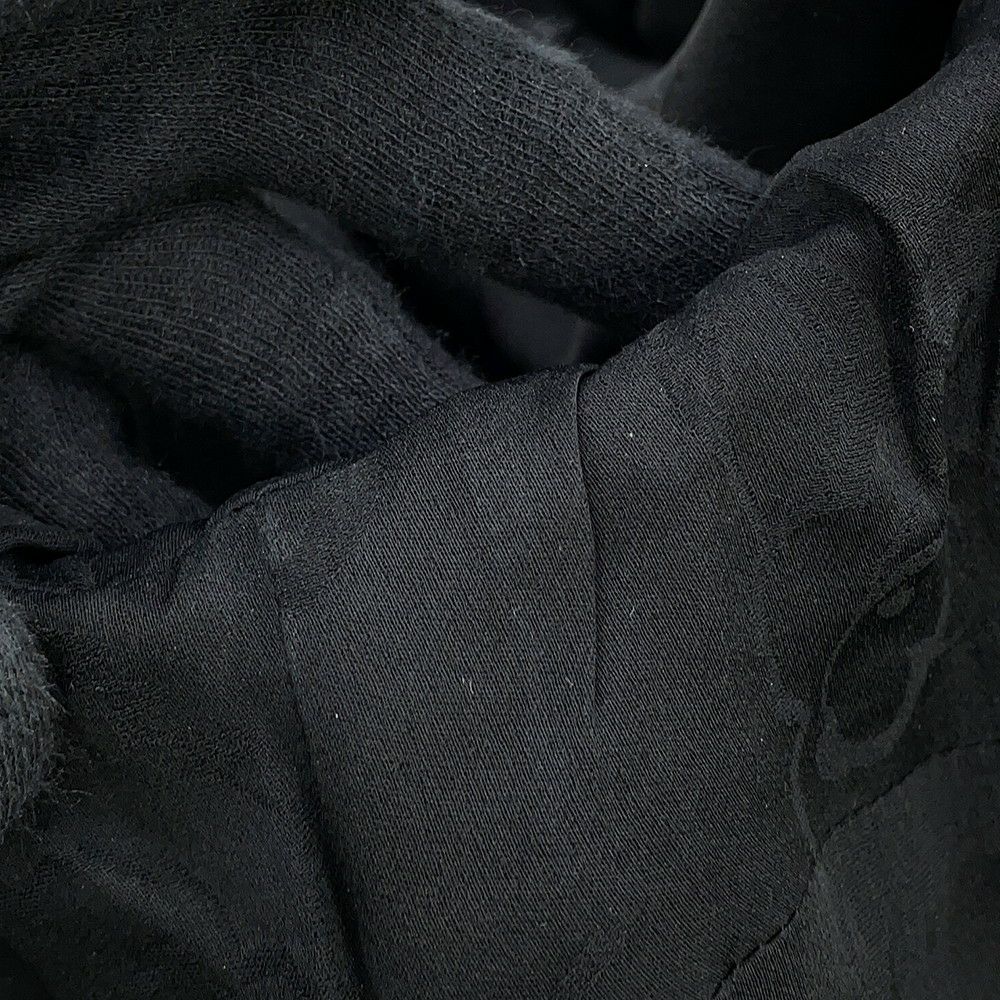 シャネル ジャケット ノーカラー カメリアボタン ウール レディースサイズ44 P52753 CHANEL アウター 黒