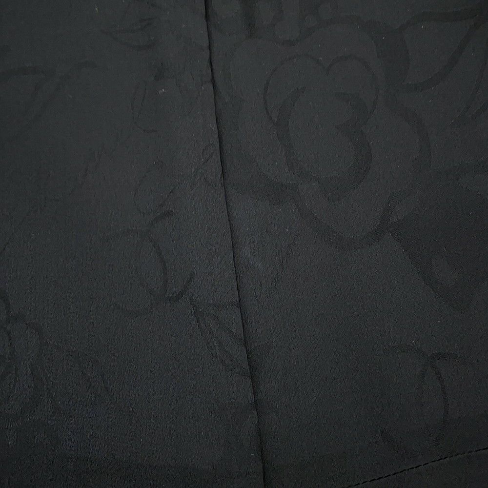 シャネル ジャケット ノーカラー カメリアボタン ウール レディースサイズ44 P52753 CHANEL アウター 黒