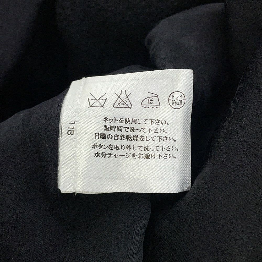 シャネル ジャケット ノーカラー カメリアボタン ウール レディースサイズ44 P52753 CHANEL アウター 黒