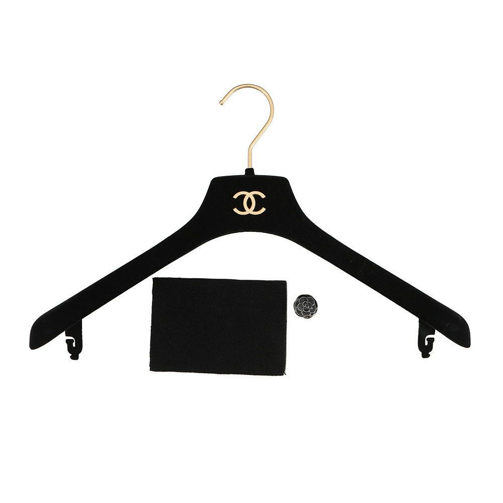 シャネル ジャケット ノーカラー カメリアボタン ウール レディースサイズ44 P52753 CHANEL アウター 黒