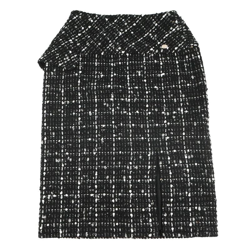 シャネル スカート ココマーク ツイード タイトスカート ウール レディースサイズ38 P65335 CHANEL 黒
