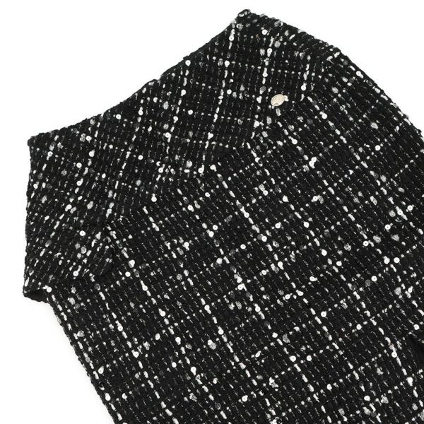 シャネル スカート ココマーク ツイード タイトスカート ウール レディースサイズ38 P65335 CHANEL 黒