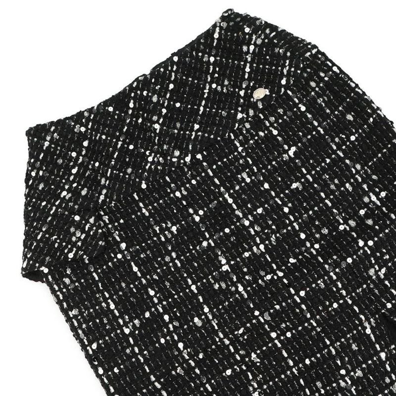 シャネル スカート ココマーク ツイード タイトスカート ウール レディースサイズ38 P65335 CHANEL 黒